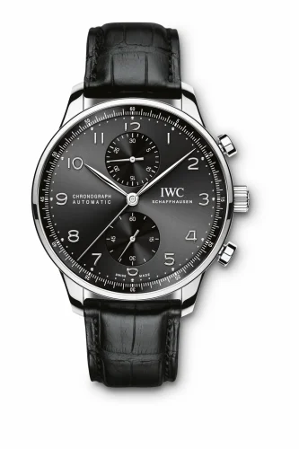 IWC Portuguese Chrono-Automatic Stainless Steel / Black IW3714-47 (3714-47, IW371447)